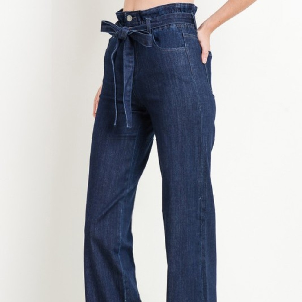 Paperbag Wide Leg Denim